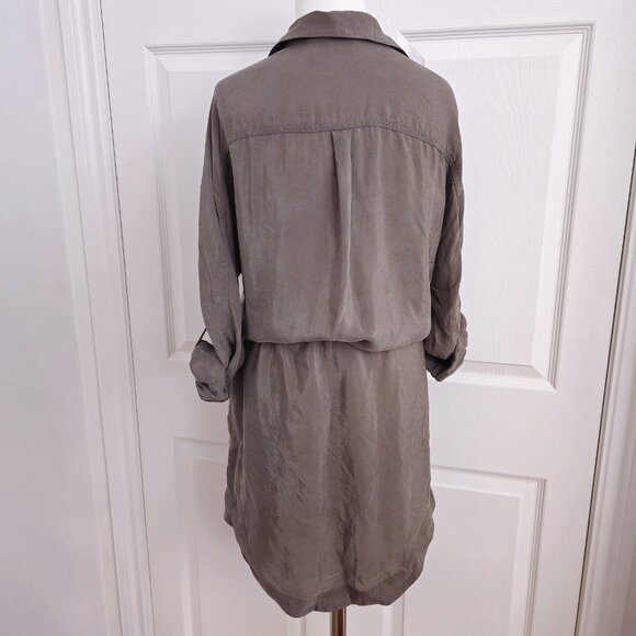 NWOT Club Monaco Cupro Shirt Dress - 0 (S) - Picture 4 of 5